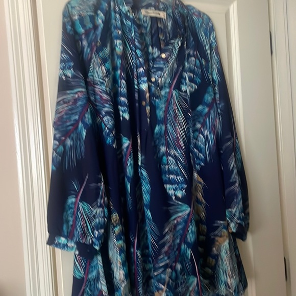 Buddy love blue feather tunic size medium - Picture 4 of 14